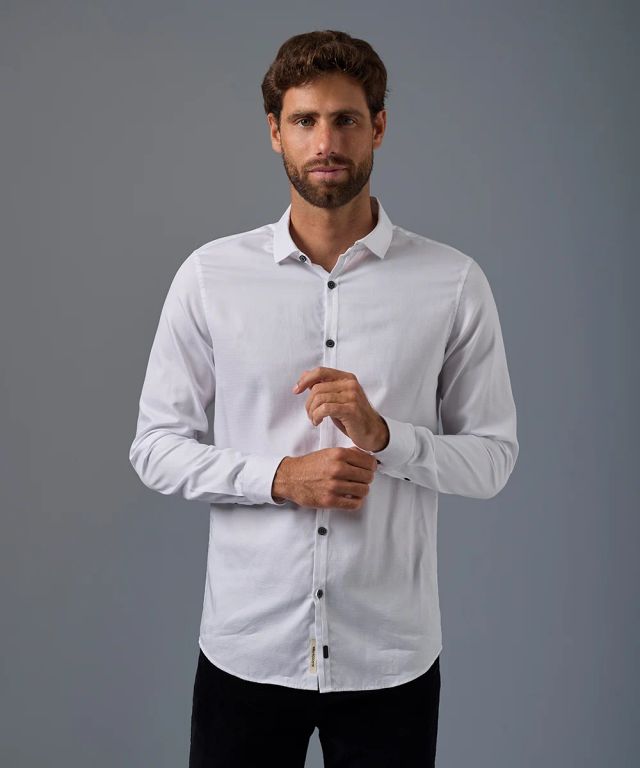 Camisa 100% Algodón Slim Fit Hombre