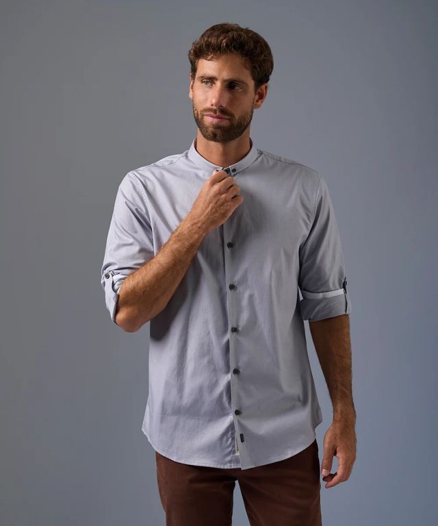 Camisa 100% Algodón Roll Up Hombre