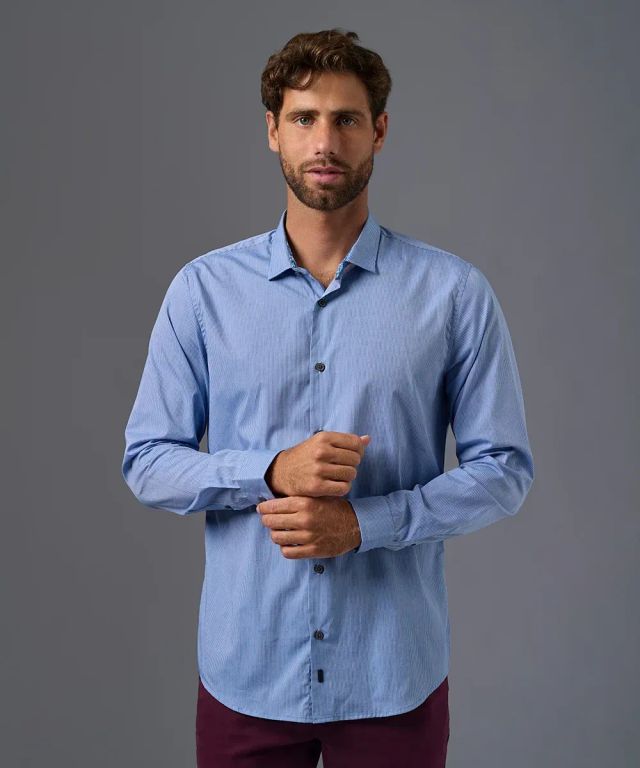 Camisa 100% Algodón Slim Fit Hombre