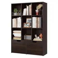GENERICO - Librero Estante Santino Wengue Muebles Gaudi