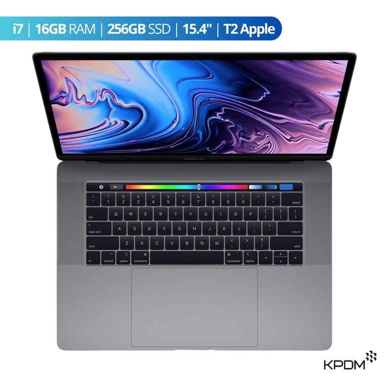 MacBook Pro 2018 15.4” i7 16GB RAM + 256GB SSD Gris Espacial Reacondicionado Grado A