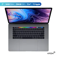 APPLE - MacBook Pro 2018 15.4” i7 16GB RAM + 256GB SSD Gris Espacial Reacondicionado Grado A