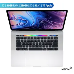 APPLE - MacBook Pro 2018 15.4” i7 16GB RAM + 256GB SSD Plateado Reacondicionado Grado A