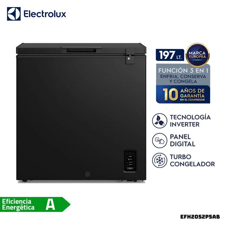 CONGELADORA 197 L NEGRO - EFH20S2P5AB