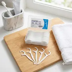 GENERICO - Hilo Dental Con Mango Ergonomico 60 Unidades con Caja Organizadora - Higiene Oral Completa