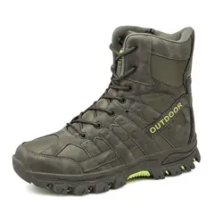DANWEILE - Zapatos de seguridad resistentes de caña alta para hombre Negro