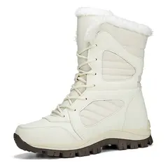 DANWEILE - Botas de nieve cálidas de caña alta para mujer Negro