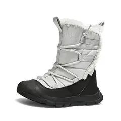 DANWEILE - Botas de nieve cálidas de caña alta para niños Gris