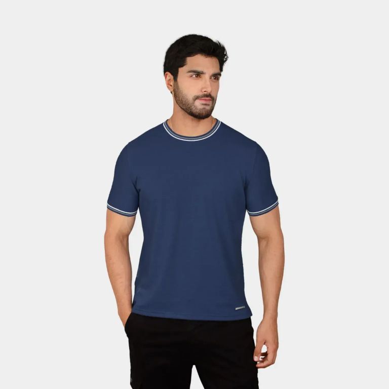 Polo Hombre Algodón Waffle Texturizado Cuello Redondo Regular Fit