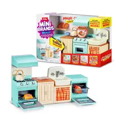 ZURU - Mini Brands Magic Cook Kitchen Playset la mini-cocina de que cocina de verdad