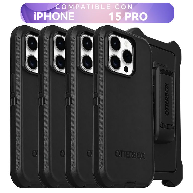 4 Cases Otterbox Defender Compatibles con Iphone 15 Pro