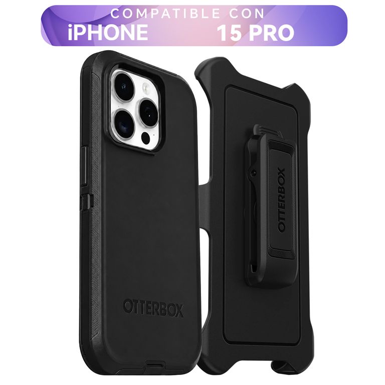 Otterbox Defender Negro Compatible con Iphone 15 Pro