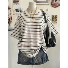GENERICO - Polo Oversize a Rayas Horizontales CasuaL