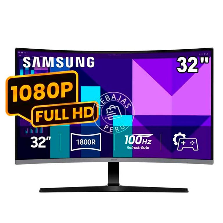 Monitor 32 Curvo Fhd Black Ls32d390ganxza