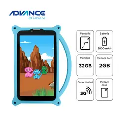 ADVANCE - Tablet TR6955, 7 AZUL IPS 1024x600 Android 11, 3G, Dual SIM, 32GB, RAM 2GB