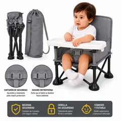 NO LOGO - SILLA PLEGABLE PARA BEBE - NEGRO