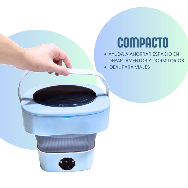 MINI LAVADORA DE ROPA PLEGABLE PORTÁTIL CON TEMPORIZADOR - COMPACTA Y FÁCIL DE TRANSPORTAR