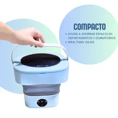 SM - MINI LAVADORA DE ROPA PLEGABLE PORTÁTIL CON TEMPORIZADOR - COMPACTA Y FÁCIL DE TRANSPORTAR