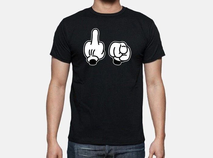 Polo Hombre Dedo Mickey - Negro