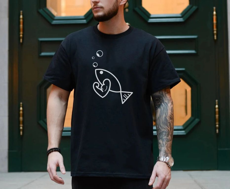 Polo Hombre Fish - Negro