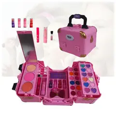 GENERICO - Maletín Kit de Maquillaje Estilo Vanity Rosado para Niñas