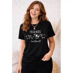 NEBULA - Polo Mujer FRIENDS - Negro