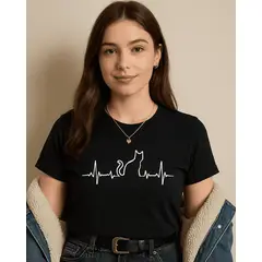 NEBULA - Polo Mujer Gato Latente - Negro