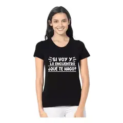 NEBULA - Polo Mujer Y si lo encuentro - Negro