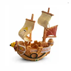 GENERICO - Adorno Para Peceras Y Acuarios Barco Pirata De Resina