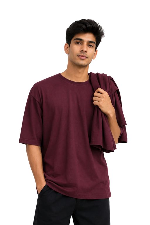 Duopack Polo Oversize de Algodón Basico color Vino