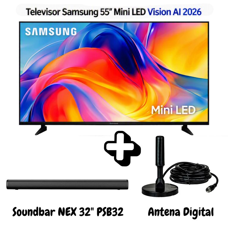 Televisor 55 Pulgadas MINI LED Vision IA UHD 4K UN55M70HAGXPE + Antena Gratis + Soundbar Nex