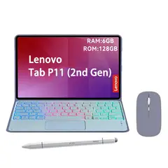 LENOVO - Tablet Tab P11 2nd Gen 6GB+128GB 11.5+Teclado Púrpura retroiluminado en color+Lápiz+Mouse