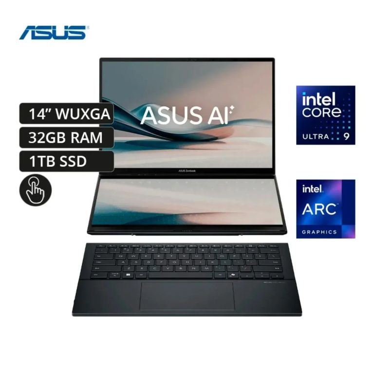 Zenbook Duo UX8406CA - Core Ultra 9-285H, 32GB RAM, 1TB SSD, 14″ WUXGA Táctil OLED, Window 11