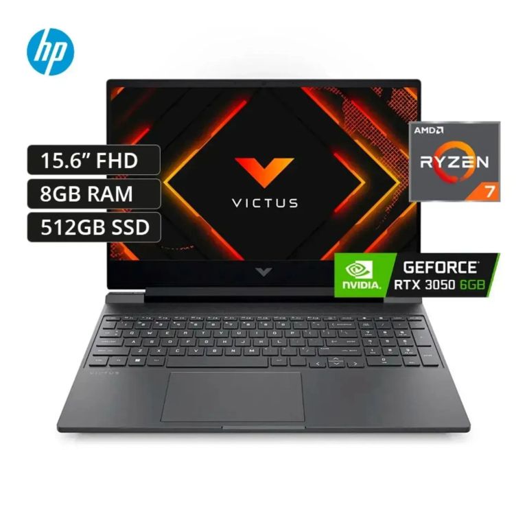 Victus 15-fb3018la Ryzen 7-7445HS, 8GB RAM, 512GB SSD, RTX 3050 6GB, 15.6″ FHD, Windows 11
