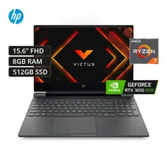 HP - Victus 15-fb3018la Ryzen 7-7445HS, 8GB RAM, 512GB SSD, RTX 3050 6GB, 15.6″ FHD, Windows 11