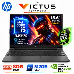 HP - HP  Victus 15‑FA2013 Core i5-13420H, 8GB RAM, 512GB SSD, RTX 3050 6GB, 15.6″ FHD, Windows 11