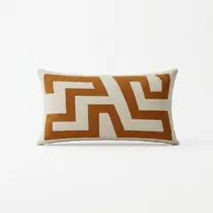 ZALMOHADAS - Cojín Decorativo Geometría Terracota 30x50 cm
