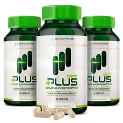 BACTERIUM - PLUS x3 Suplemento Probiótico Premium Flora Intestinal + Cándida