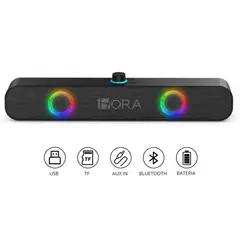 OEM - Parlante de Barra Bluetooth 5.1 Portátil RGB 10W Negro