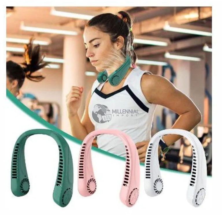 Mini Ventilador de Cuello para Mujer Manos Libres 3 Velocidades