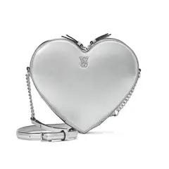 Victoria'S Secret - CARTERA CROSSBODY VICTORIAS SECRET PLATEADO EN FORMA DE CORAZON
