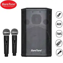 BARETONE - Parlante profesional MAX B8 PRO con batería, USB BT 2 micrófonos