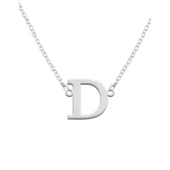 NATHALIE BIRD - COLLAR INICIAL D MEDIUM PLATA 925