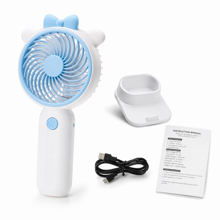 Ventilador De Mano Portátil Recargable