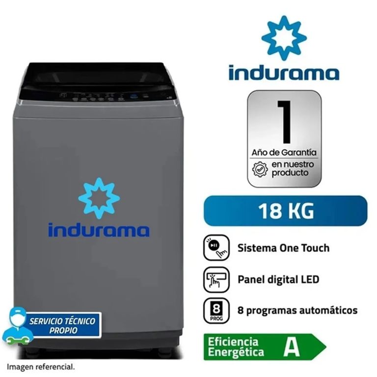 LAVADORA 18KG SUPERIOR CARGA SISTEMA ANTI ENREDO LRI-18DGR