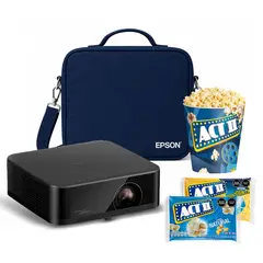 EPSON - Proyector Smart Lifestudio Pop Plus EF-62 Negro + Maletín + Pop corn