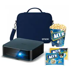 EPSON - Proyector Smart Lifestudio Pop Plus EF-62 Azul + Maletín + Pop corn