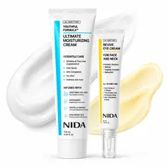 NIDA - Kit Facial NIDA: Crema Hidratante 100 ml + Contorno de Ojos 40 ml
