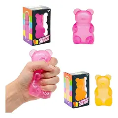 GENERICO - Squishy Pack De 2 Ositos Teddy Bear Squishie Antiestres Rosa y Amarillo