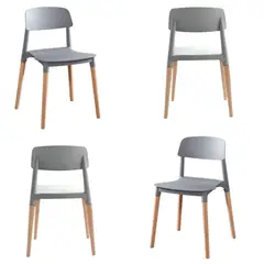GRUPO CB - Silla con Respaldo Modelo Milan Pack x4